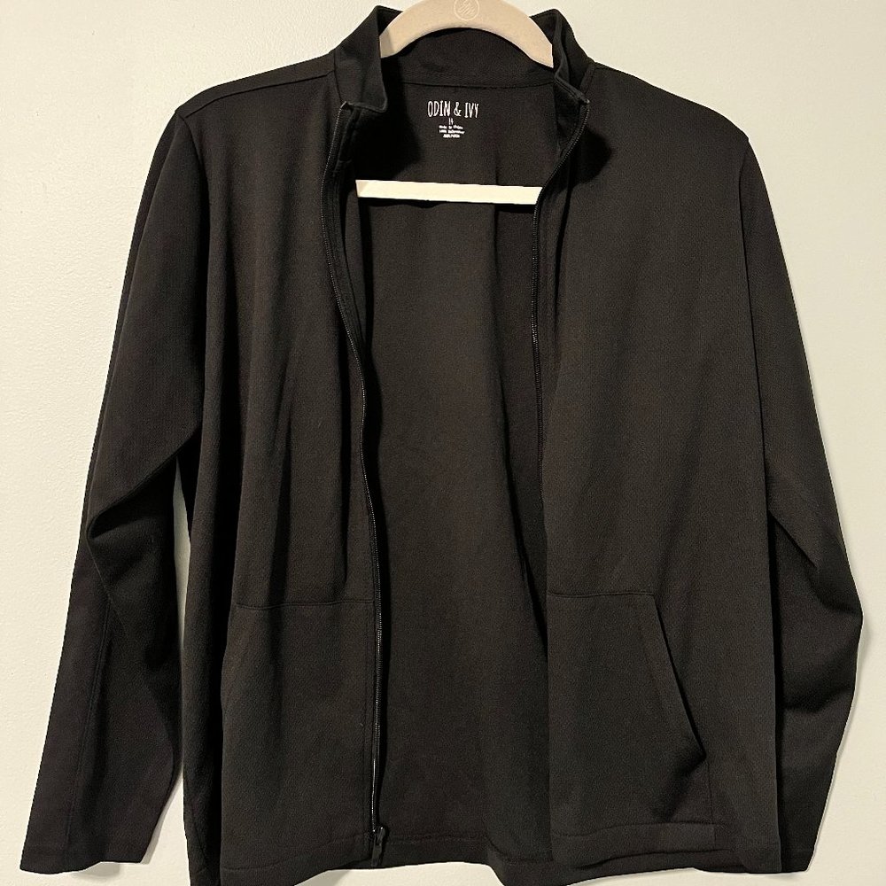 Children's Odin & Ivy Black Zip-Up Running Jacket